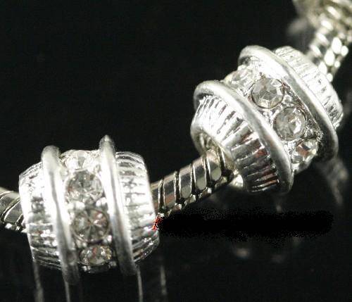 zinc alloy& acryl crystal beads fit pardora