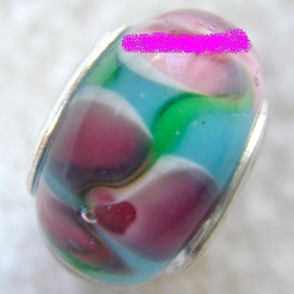 5pcs Silver Muran Glass Beads charm Fit PaRdora