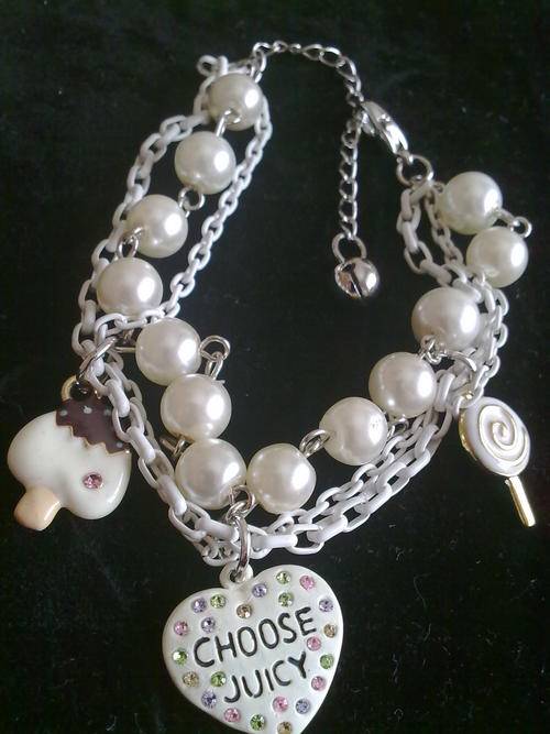 STUNNING SILVER CHOOSE JUICY CHARMS BRACELET