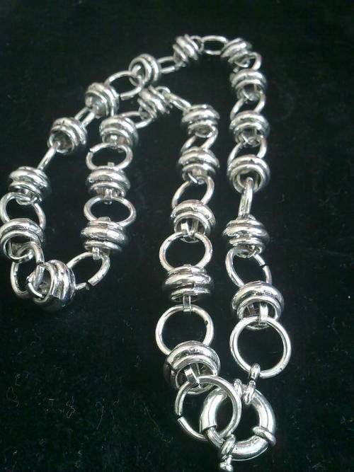 STUNNING TIBETAN SILVER NECKLACE BELCHER CLASP