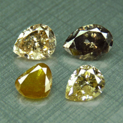 FANTASTIC 4 PCS 1,38 CT FANCY COLOR  NATURAL PEAR CUT DIAMONDS