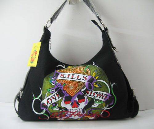 NEW!!! ONLY ONE! ED HARDY  BLACK  HANDBAG