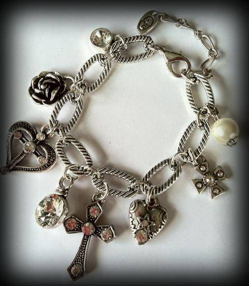 EXCLUSIVELY FROM THE HADASSAH COLLECTION TIBETAN SILVER FANCY CROSS BRACELET