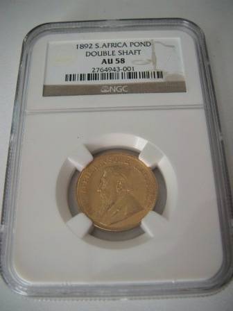 1892 Pond , Double Shaft * NGC Graded AU 58 @ R1 start !!