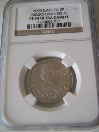 2000 Mandela  * NGC Graded  PF 64 Ultra Cameo  @ R1 start !!