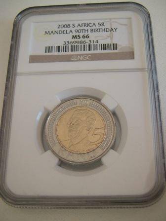 2008 Mandela  * NGC Graded  MS 66  @ R1 start !!