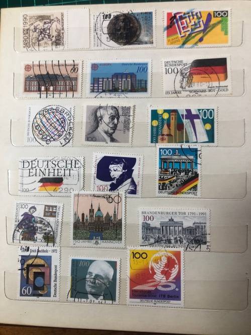 Germany 1990 - 1999 used stamps in A5 album (150+ stamps)