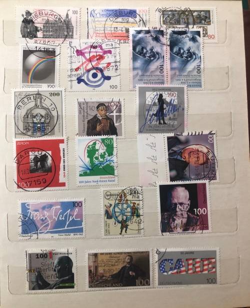 Germany 1990 - 1999 used stamps in A5 album (150+ stamps)