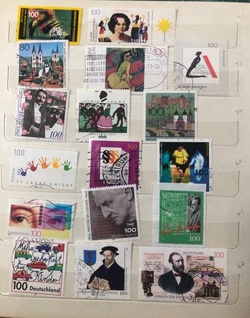 Germany 1990 - 1999 used stamps in A5 album (150+ stamps)