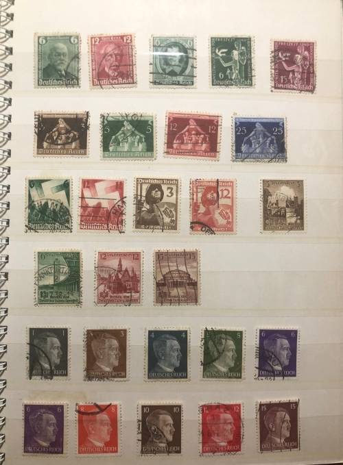 German Empire used stamps in small album (200+ stamps)