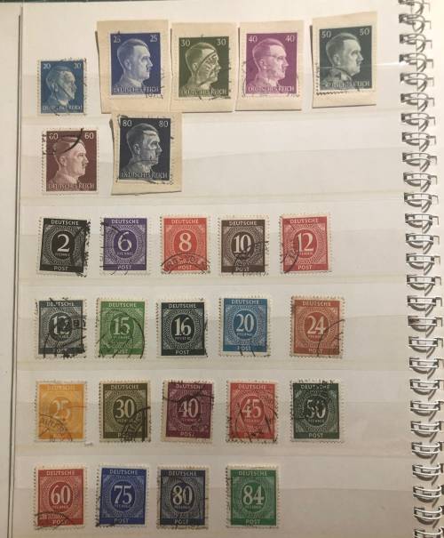 German Empire used stamps in small album (200+ stamps)