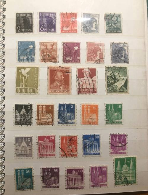 German Empire used stamps in small album (200+ stamps)