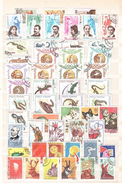 Romania 150+ used stamps