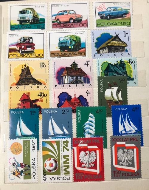 Poland - A5 album with MH stamps 1970`s mainly (100+)