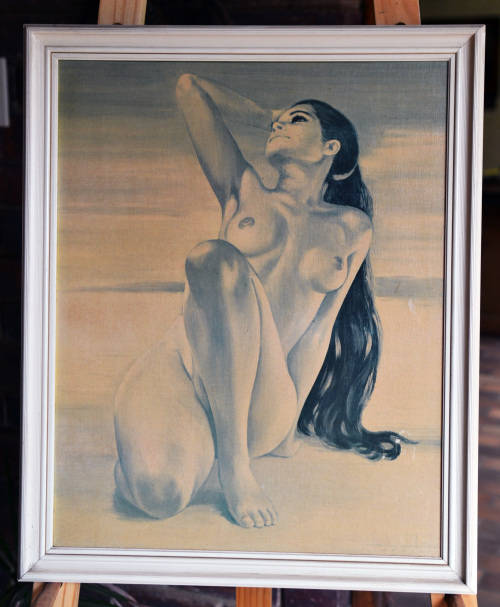 Lovely nude on board 460 x 560mm Framed