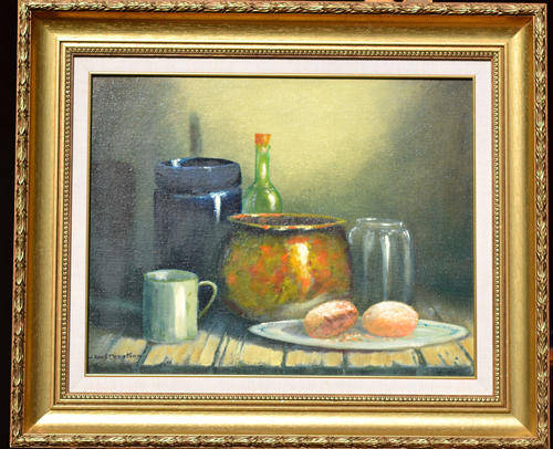 The Late Ken Middleton - Still Life - oils on board