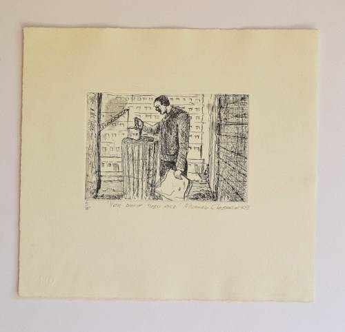 Michael Chibogo Khumalo - S.A. Artist -  Etching.