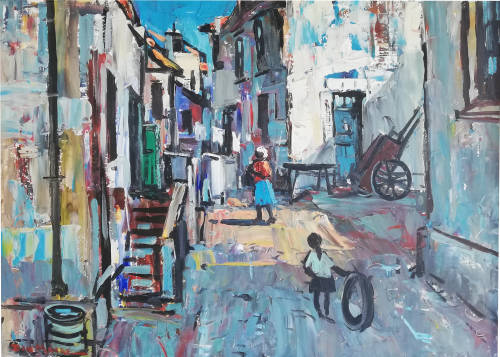 Township scene by Don Madge