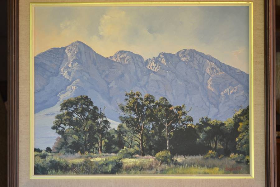 Original oils Ted Hoefsloot 1930-2013 - Mountain Scene near Wellington