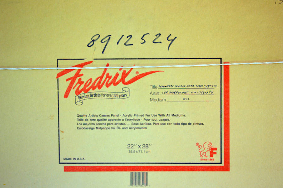 Original oils Ted Hoefsloot 1930-2013 - Mountain Scene near Wellington