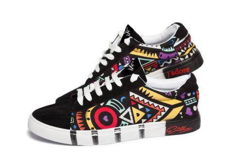 "Eitha" - Cultural Printed Sneakers (Unisex)