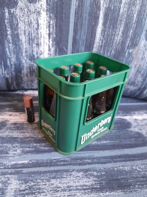 Mini bottles in crate