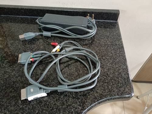 Original Xbox 360 power brick and cables
