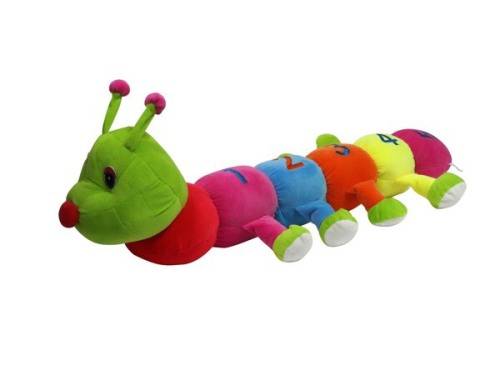 Stuffed Worm & Elephant Plush Pillow Combo