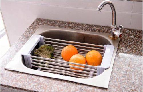 Telescopic Kitchen Sink Insert Storage Organizer Tray