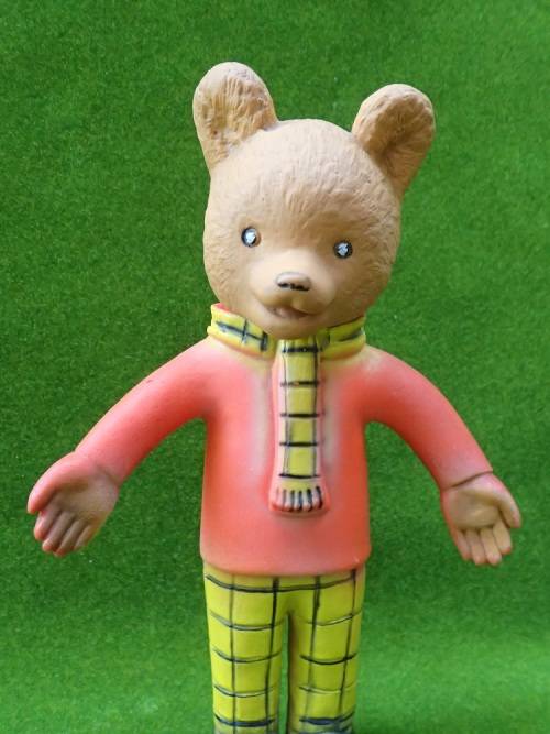 Vintage Rubber Figurine Rupert The Bear