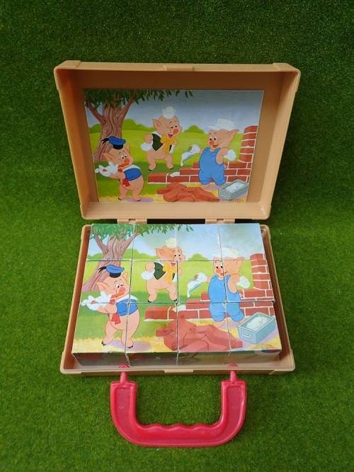 Picture Puzzle-Blocks Suitcase: Disney Stories  (1960's)
