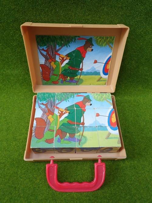Picture Puzzle-Blocks Suitcase: Disney Stories  (1960's)