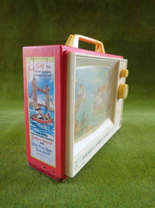 Vintage Fisher Price 1960`s TV-Radio `London Bridge and Row, Row, Row your boat` Toy