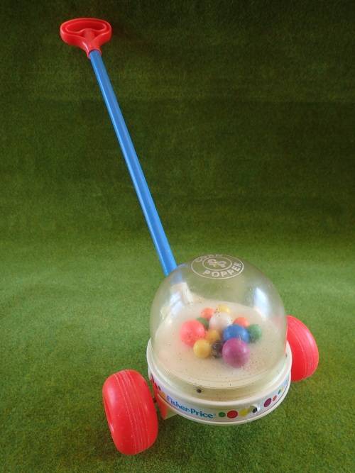 Vintage Fisher Price Corn Popper Push Toy