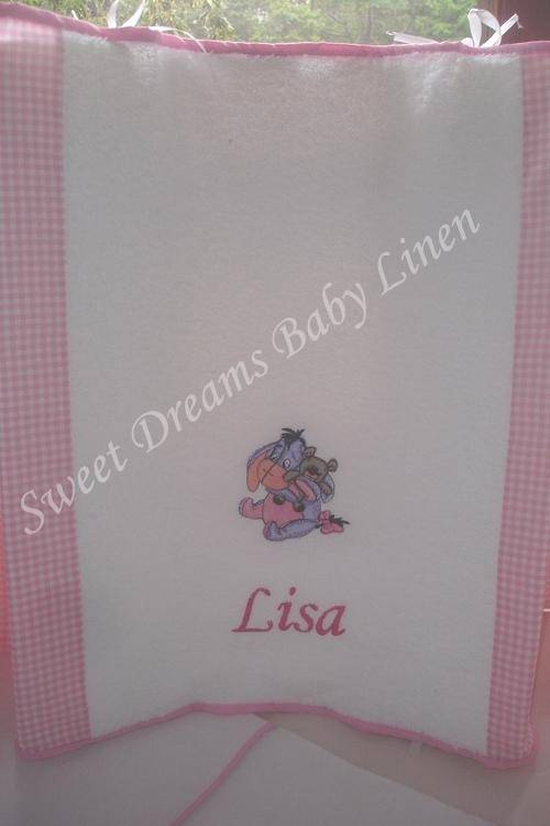 Winnie The Pooh  Embriodered Changing Mat Cover and PVC Inner