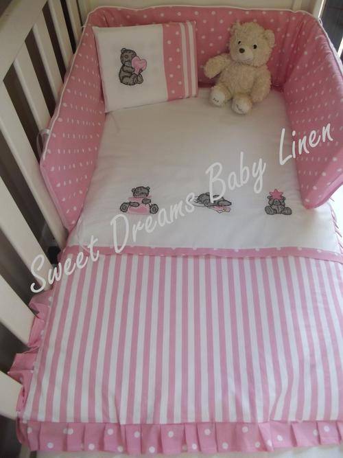 Embroidered Tatty Bear 7 Piece Baby Bedding Set