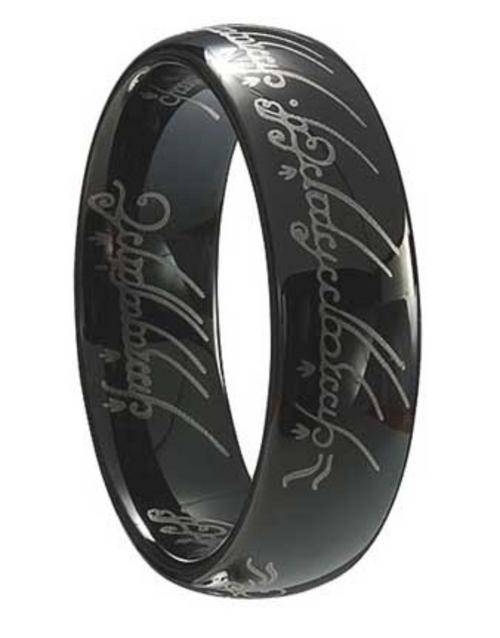 The Lord of the Rings "The ONE RING" made from Black Tungsten Carbide