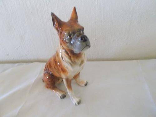 nice large porcelain model of a boxer figurine dog