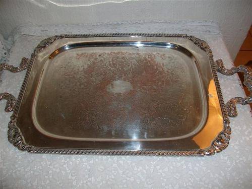 Lovely orante sliver plated tea tray