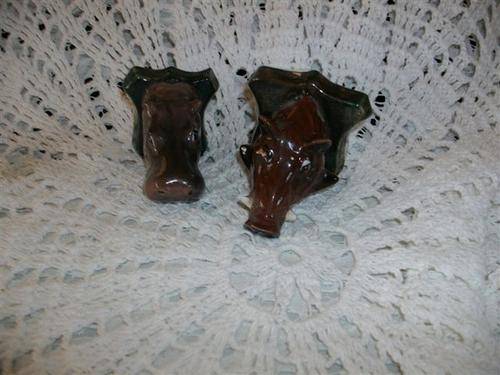 Two lucia ware animal heads for the collector