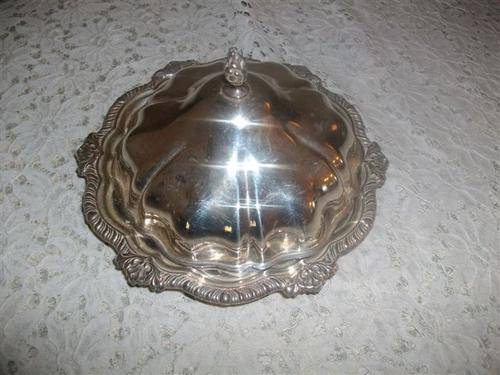 Ornate trim butter dish