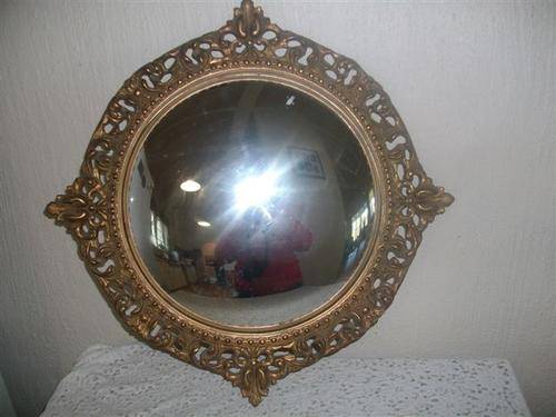 Stunning vintage ornate concave mirror