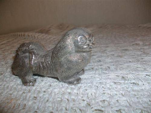 Ahh so sweet soild silver plated perkasie dog