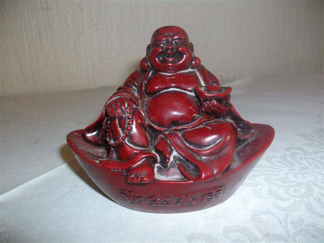 red resin buddha