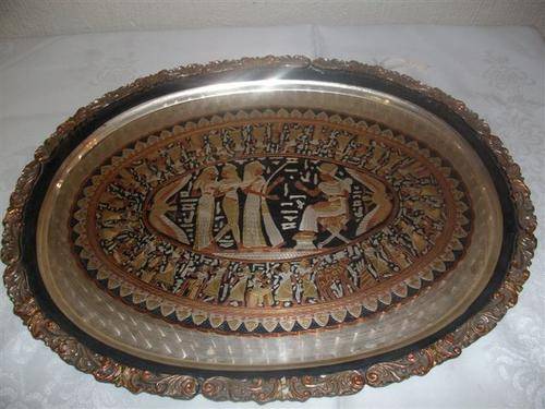 Oval gorgeous indian egyptian style wall tray