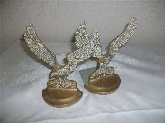A pair of brass eagle  bookends