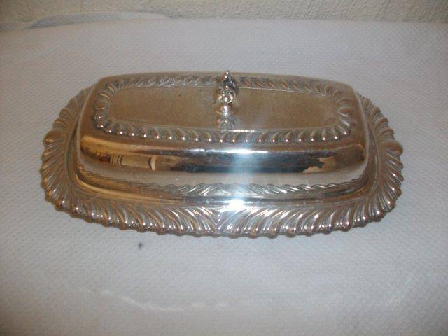 Vintage sliver plated butter dish