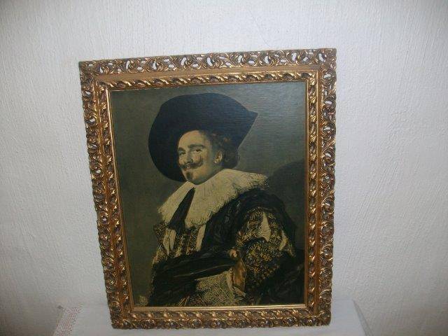 Beatifully framed vintage print of the laughing cavallier