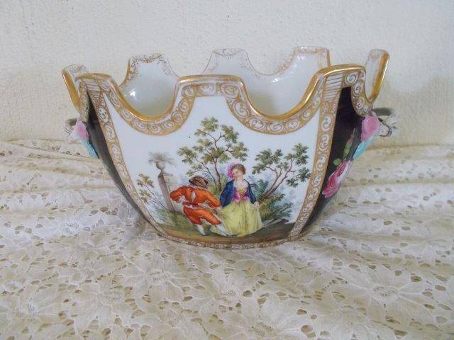Stunning romantic scene vintage pot plant holder