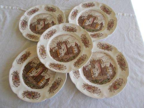 nice lot of five Royal homes by johonson brothers plates